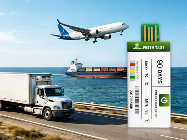 Fresh Tag 1 monitoring air, sea and road cold-chain transportation