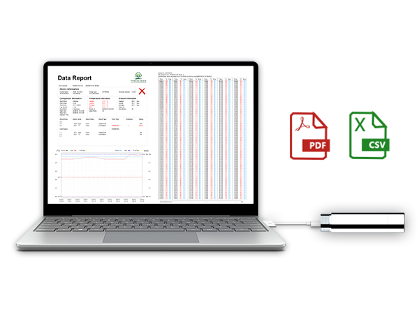 Iron Tag 300 PDF and CSV reporting