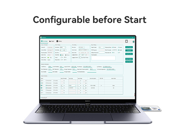 Thermis Tools configuration software for Thermis Log 10T